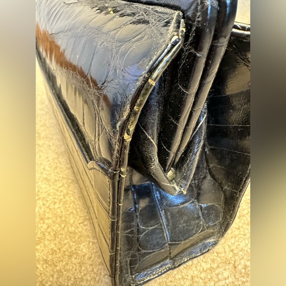 Bellestone Vintage Structured Reptile Skin Handbag - Picture 7 of 12